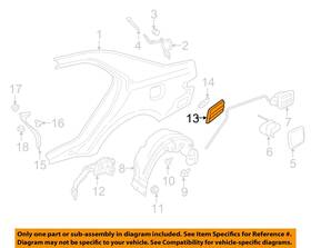 Gd9z61280b62a Ford Oem 17-20 Continental Quarter Panel Components-air Vent