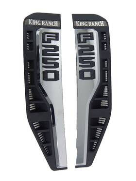Pc3z-16720-aab Ford New Oem 23-26 F-250 King Ranch Left Right Pair Fender Emblem Badge Chrome