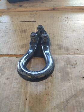 500-04166 Ford Truck Black Front Tow Hook With Bolts Fits 01 02 03 04 05 06 07 F250 F350 F450