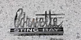 3873776 General Motors 66 67 C2 Corvette Hood/rear Deck Inch Sting Ray Emblem Gm #3873776 Nos