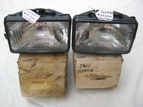 16500658 Gm 16500657 Nos Pontiac Grand Prix 2 1986 Oem High Beam Black Head Light Lamp Set