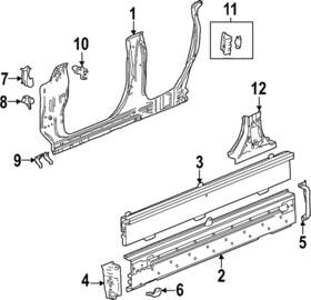 84876423 Gm Genuine Body A-pillar Baffle Plate