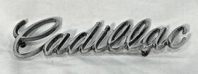 9834648 Gm 74 75 76 Cadillac Deville Calais Front Hood Header Script Emblem Ornament Badge