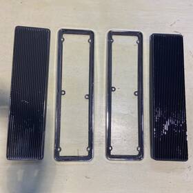 3927443 Gm Chevrolet #3927442 #3927443 1968-1972 Nova Ss Super Sport Hood Louvers With Trim Bezels 3927442 And