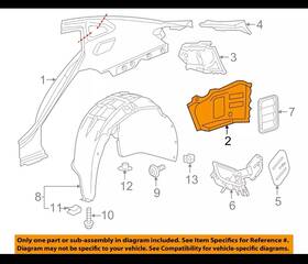 23135214 Gm Oem 16-24 Malibu Quarter Panel Components-extension
