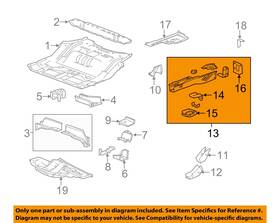 23484642 Gm Oem 10-17 Equinox Terrain Rear Body Floor Rails-rear Rail