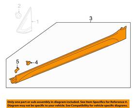 42457829 Gm Oem 17-21 Spark Pillars Rocker Floor Exterior Trim-rocker Molding