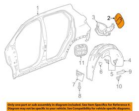 84228129 Gm Oem 18-23 Terrain Quarter Panel Components-fuel Door