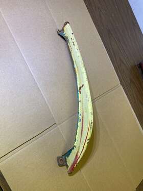 Gmc 1941 1942 1946 Pickup Panel Truck 41 42 46 Top Of Grille Front Hood Support Mount Custom Lowrider Bomb Vintage Patina Arch Bull Nose Pivot Ornament Original Gm 1/2 3/4