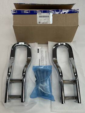 84513876 Gmc Gm Oem Chrome Tow Hooks Kit 2020-2025 Chevy Silverado 2500 3500 Trucks