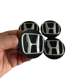 44742 Goodemblem 4pcs 69mm Black Fit For Honda 2006-2021 Civic Si Ex Lx Sedan Wheel Center Caps