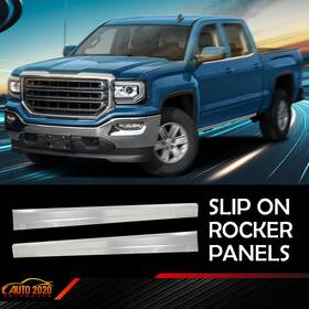 E-02rpa4554asl Grandorange Fit For 14-18 Chevy Silverado Gmc Sierra Extended Cab Outer Rocker Panel Pair