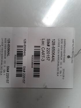 128-65064al Honda Driver Side View Mirror Power Se Us Market Non-heated Fits 12-16 Cr-v 338644