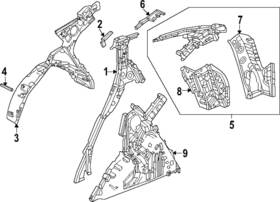 64340-3a0-a00zz Honda Genuine Body D-pillar