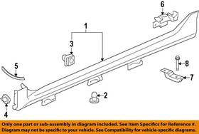 71850tbaa01zf Honda Oem 16-21 Civic Exterior Trim-rocker Molding