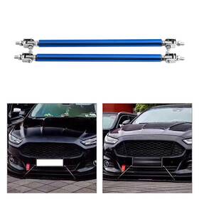 Hukyu 550730418915 Adjustabl Front Bumper Lip Splitter Strut Support Bar For Universal 20cm Blue