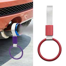 Hukyu-2028yf012-1 Hukyu 1 Pcs Red Round Jdm Tsurikawa Ring Train Bus Handle Hand Strap Drift Charm Tools