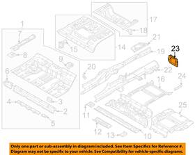 65718kl000 Hyundai Oem 23-25 Ioniq 6 Rear Body Floor Rails-rear Reinf