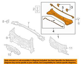 86150f3500 Hyundai Oem 19-20 Elantra Cowl Cowl-cowl Grille