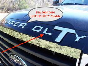 Frd-f-350 Ig Milano 2011-2013 Hood 2 Stainless Steel Chrome Insert Letters For 2011 12 13 F-250 F-350 Super Duty