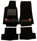 In-124-057b Unbranded Fiat Spider Abarth Black Floor Mats Set New