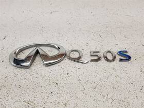 741.in1m15 Infiniti 14-18 Q50 Sport Hybrid Trunk Emblems Chrome Oem