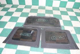 152-138 Jeep 07-10 Wrangler 4dr Black Soft Top Lh Rh Quarter Windows Rear Back Window Set Wty