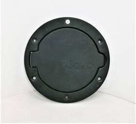 177-00178bx Jeep 2014 Wrangler Cast Aluminum Fuel Filler Door Textured Black Oem