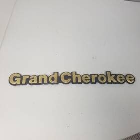 55295220 Jeep 93-95 Grand Cherokee Script Emblems Gold Tone/blk Badge Oem
