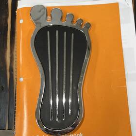 29000032 Jegs Vintage Chrome Barefoot Moon Foot Hot Rat Rod Gasser Gas Accelerator Pedal Cover