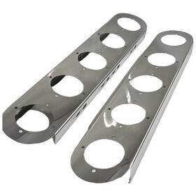 Ss-1706 Jml Kustoms Peterbilt 15 Inch Front Watermelon Breather Brackets Only - 5 Light Holes Pair