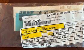 86317g5000 Kia 86317-g500 Genuine Oem Niro Eco Plug-in Rear Emblem New