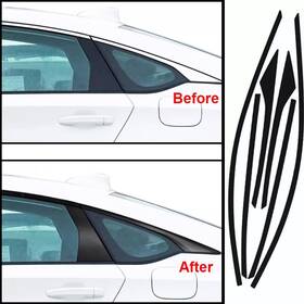 St183 Kongmotor Chrome Delete Glossy Black Side Window Cover Trims For Honda Accord 2018-2022