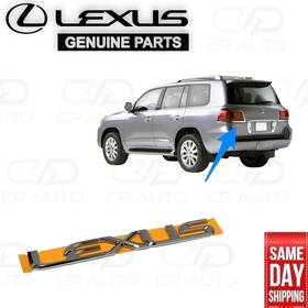 9807lx470 Lexus 08 - 11 Lx570 Rear Liftgate Back Door Hatch Trunk Chrome Emblem Oem New