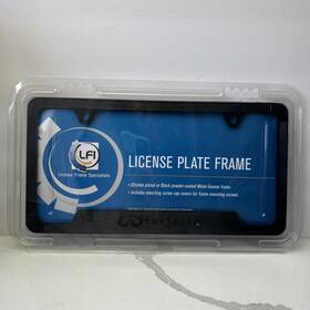 License Frame Inc. 657138021690 Infiniti Plate Matte Black Powder-coated Metal Open Box