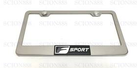 3d-ss-03xfsport License Plate Frame 1pc 3d F Sport Emblem Badge Stainless Steel Chromed White