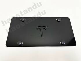 Front-plate-3dteslat-1b License Plate Frame Shop 1x 3d Black Inch Teslatlogo Emblem Aluminum Color Front Rust Free