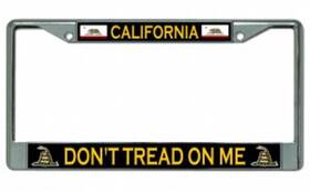 Lpo2730 License Plates Online California Donftt Tread 2nd Amendment Chrome Plate Frame