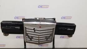 102-00166 Lincoln 1979 Mark V Header Panel Assembly With Grille And Headlights Black