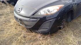 105-50536b Mazda Local Pickup Only Front Bumper Without Turbo Black Textured Grille Trim Fits 1