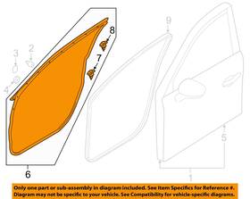 Kd5359760d Mazda Oem 13-16 Cx-5 Front-door Weather Strip Left On Door