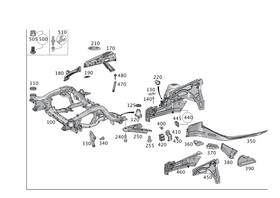 164-625-03-86 Mercedes-benz Genuine Cross-member