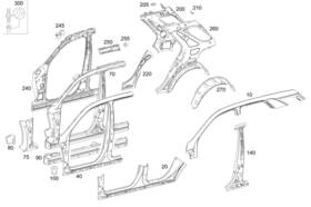 166-630-01-10 Mercedes-benz Genuine A-pillar