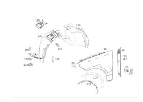 166-884-10-00 Mercedes-benz Genuine Wheel Arch Cover
