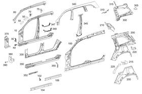 167-630-40-04 Mercedes-benz Genuine B-pillar