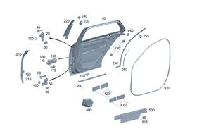 214-730-92-02 Mercedes-benz Genuine Reinforcement Impact Prot