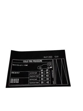 253-584-93-00 Mercedes-benz Info Label