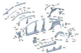 297-682-20-02 Mercedes-benz Genuine Damping Wheel Well