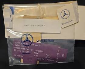 A1295840239 Mercedes-benz 2 Genuine Oem W129 Tire Pressure Sticker Us Spec