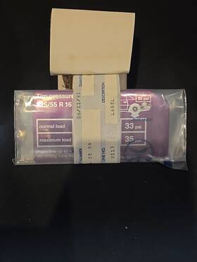 A1295840539 Mercedes-benz A1295840529 2 Genuine Oem W129 Tire Pressure Sticker Us Spec X